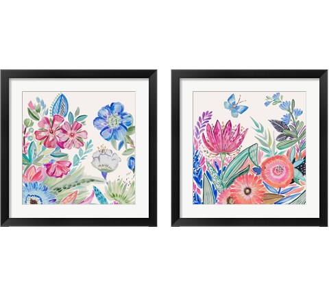 Spring Flower Garden 2 Piece Framed Art Print Set by Ani Del Sol