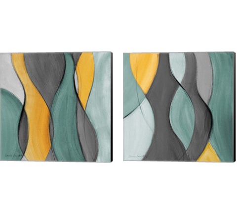 Coalescence in Gray 2 Piece Canvas Print Set by Lanie Loreth