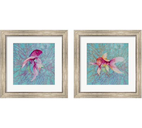 Fish On Coral 2 Piece Framed Art Print Set by Lanie Loreth