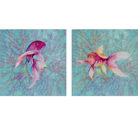 Fish On Coral 2 Piece Art Print Set by Lanie Loreth