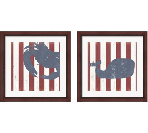 American Coastal 2 Piece Framed Art Print Set by Anna Quach