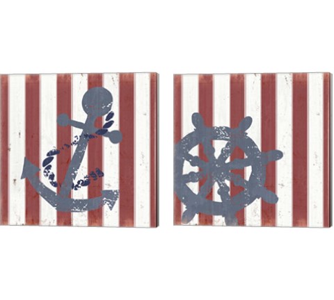 American Coastal 2 Piece Canvas Print Set by Anna Quach