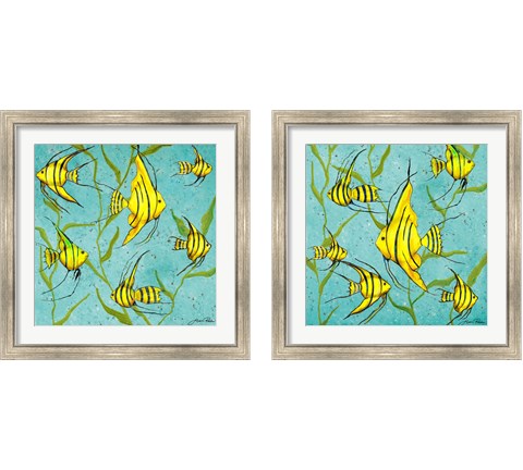 School Of Fish 2 Piece Framed Art Print Set by Gina Ritter