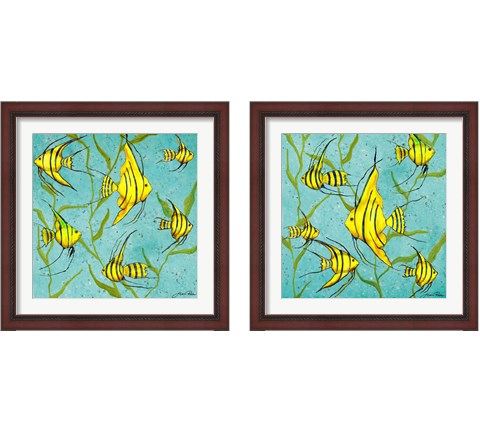 School Of Fish 2 Piece Framed Art Print Set by Gina Ritter