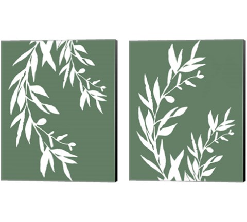 Leaves  2 Piece Canvas Print Set by Elizabeth Tyndall