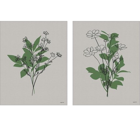 Line Botanical 2 Piece Art Print Set by Kyra Brown