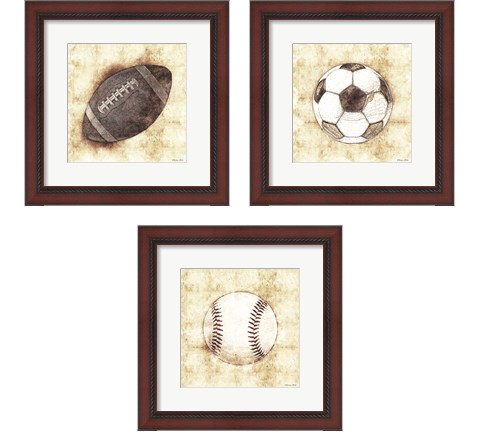 Ball Sketch 3 Piece Framed Art Print Set by Susan Ball