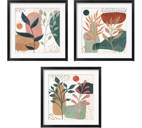 Abstract Blossom 3 Piece Framed Art Print Set by Veronique Charron