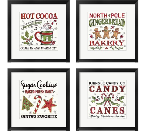 Christmas Treats 4 Piece Framed Art Print Set by Anne Tavoletti