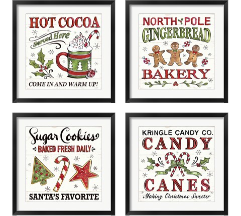 Christmas Treats 4 Piece Framed Art Print Set by Anne Tavoletti