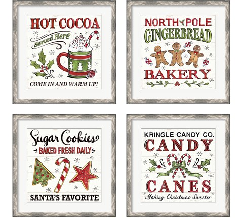 Christmas Treats 4 Piece Framed Art Print Set by Anne Tavoletti