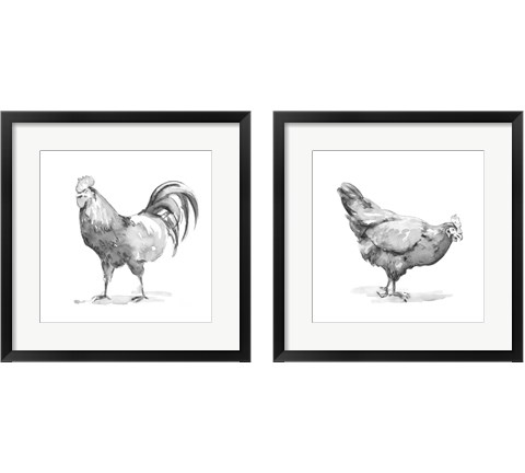 Barn Fowl 2 Piece Framed Art Print Set by Emma Caroline