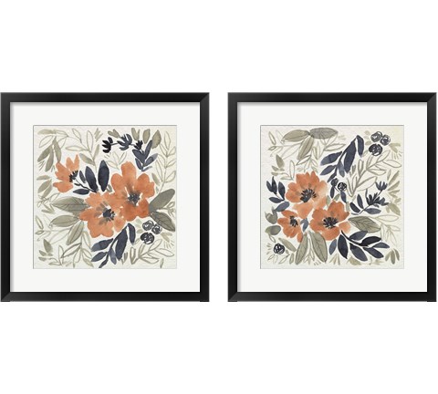 Sienna & Paynes Flowers 2 Piece Framed Art Print Set by Jennifer Goldberger