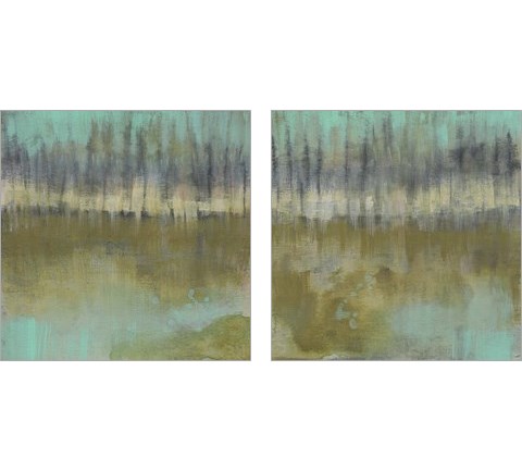 Soft Treeline on the Horizon 2 Piece Art Print Set by Jennifer Goldberger