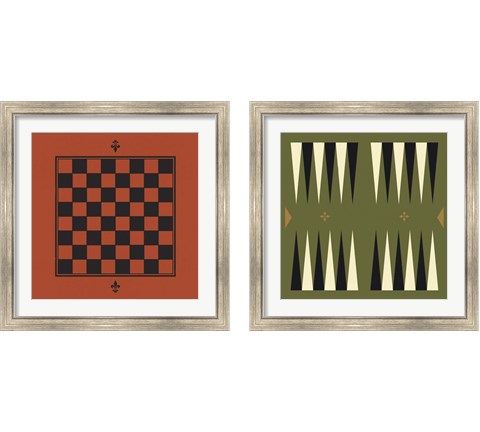 Game Boards 2 Piece Framed Art Print Set by Jacob Green