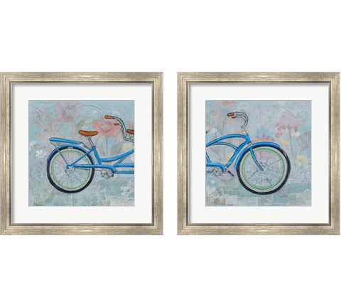 Bicycle Collage 2 Piece Framed Art Print Set by Sandra Iafrate