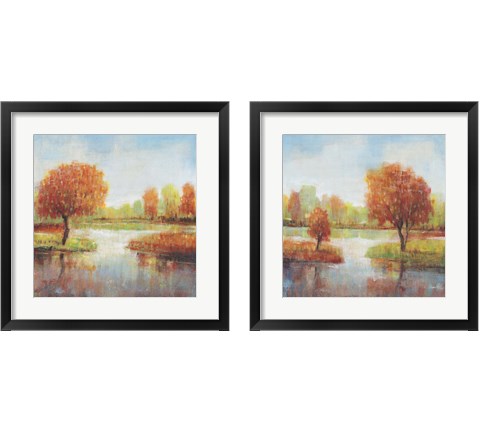 Lake Reflections 2 Piece Framed Art Print Set by Timothy O'Toole