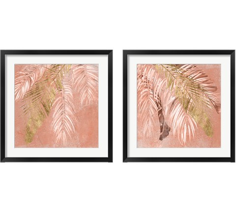 Golden Palms 2 Piece Framed Art Print Set by Jennifer Parker