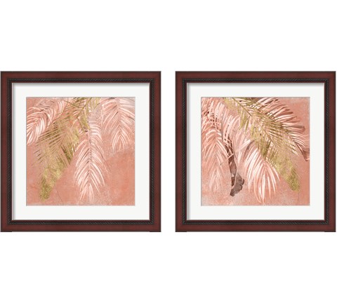 Golden Palms 2 Piece Framed Art Print Set by Jennifer Parker