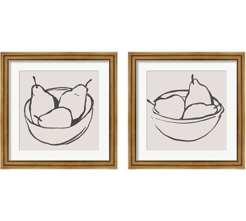 Simple Pear 2 Piece Framed Art Print Set by Annie Warren