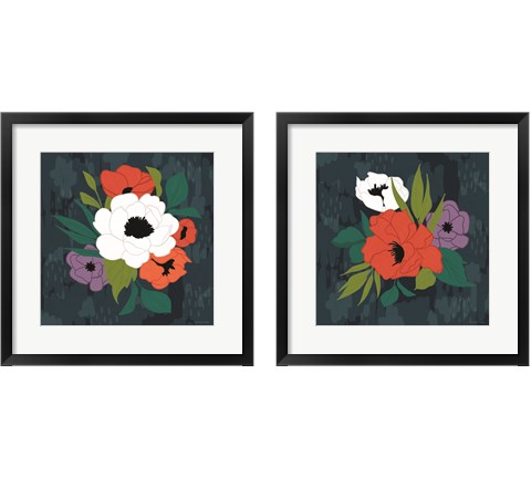 Bright Floral 2 Piece Framed Art Print Set by Lady Louise Designs