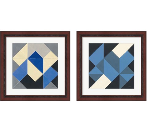 Triangles 2 Piece Framed Art Print Set by Mike Schick