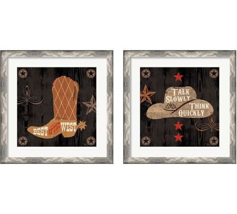 Saddle Up Icon 2 Piece Framed Art Print Set by Pela Studio