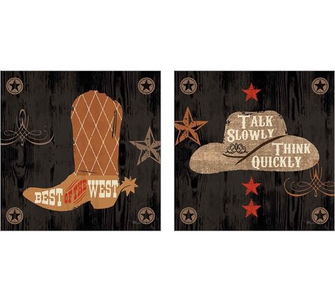 Saddle Up Icon 2 Piece Art Print Set by Pela Studio