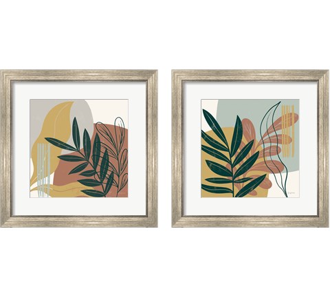 Mid Century Modern 2 Piece Framed Art Print Set by Becky Thorns