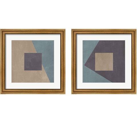 Blue Silk Abstract 2 Piece Framed Art Print Set by Avery Tillmon