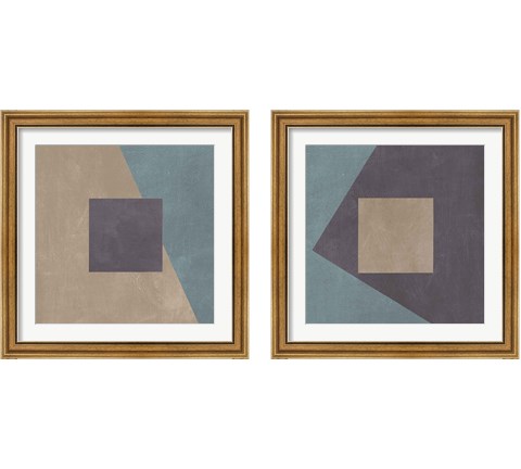 Blue Silk Abstract 2 Piece Framed Art Print Set by Avery Tillmon