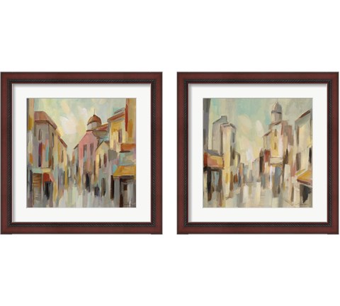 Pastel Street 2 Piece Framed Art Print Set by Silvia Vassileva