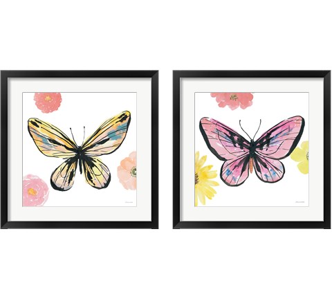 Beautiful Butterfly 2 Piece Framed Art Print Set by Sara Zieve Miller