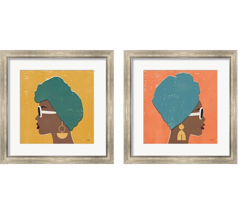 Kenya Couture Bright 2 Piece Framed Art Print Set by Moira Hershey