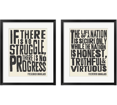 Frederick Douglass Quote 2 Piece Framed Art Print Set by Victoria Barnes