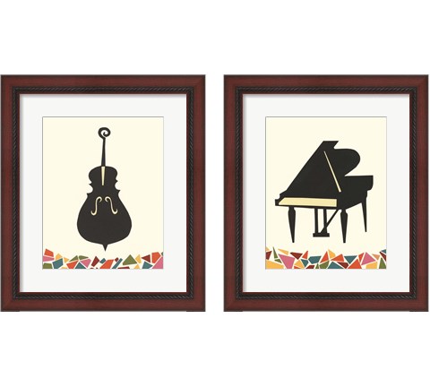 Cut Paper Instruments 2 Piece Framed Art Print Set by Regina Moore