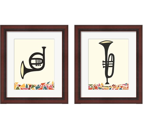 Cut Paper Instruments 2 Piece Framed Art Print Set by Regina Moore