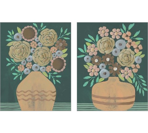 Flower Garden Bouquet 2 Piece Art Print Set by Regina Moore