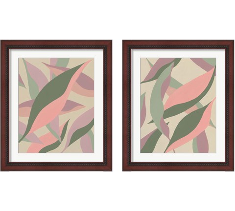 Elongated Leaves 2 Piece Framed Art Print Set by Regina Moore