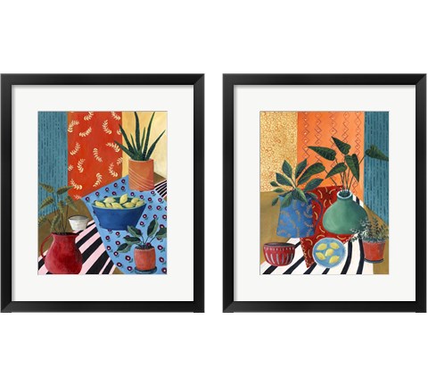 Colorful Tablescape 2 Piece Framed Art Print Set by Regina Moore