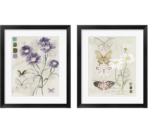 Field Notes Florals 2 Piece Framed Art Print Set by Jennifer Parker