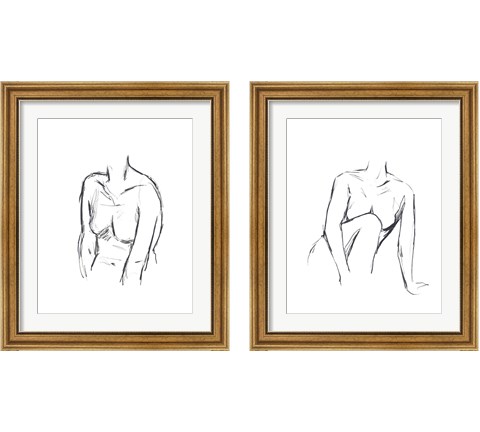 Sketched Figure 2 Piece Framed Art Print Set by Annie Warren