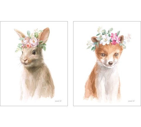 Wild for Flowers 2 Piece Art Print Set by Danhui Nai