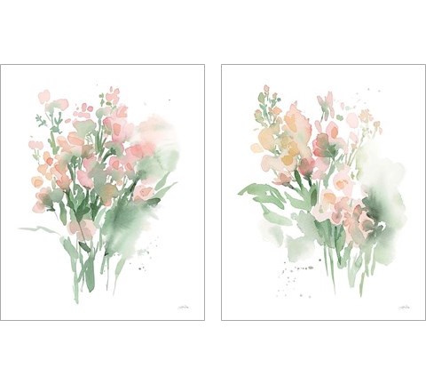 Vibrant Blooms 2 Piece Art Print Set by Katrina Pete