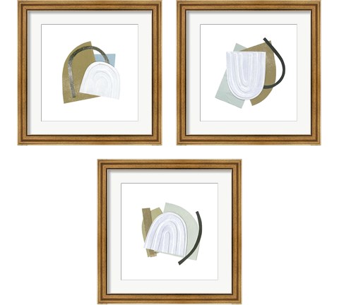 Mod Rainbow Collage 3 Piece Framed Art Print Set by Emma Caroline