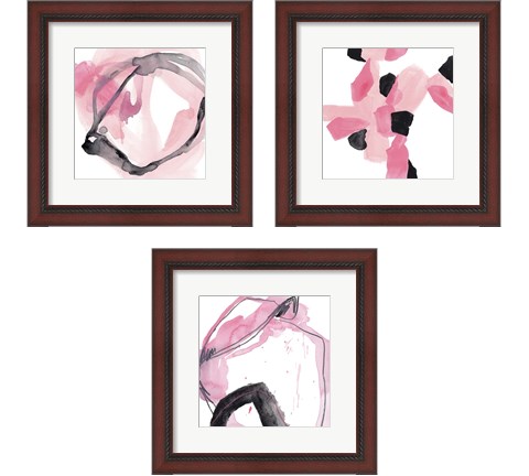 Salon Rouge 3 Piece Framed Art Print Set by June Erica Vess