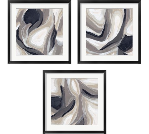 Stone Ripple 3 Piece Framed Art Print Set by June Erica Vess