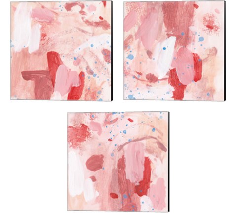 Pink Sky 3 Piece Canvas Print Set by Melissa Wang