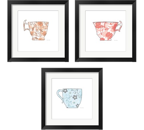 Bright Garden Cafe 3 Piece Framed Art Print Set by Belinda Aldrich