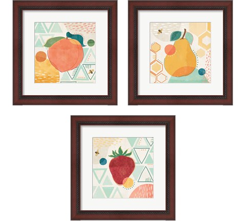 Fruit Frenzy 3 Piece Framed Art Print Set by Veronique Charron